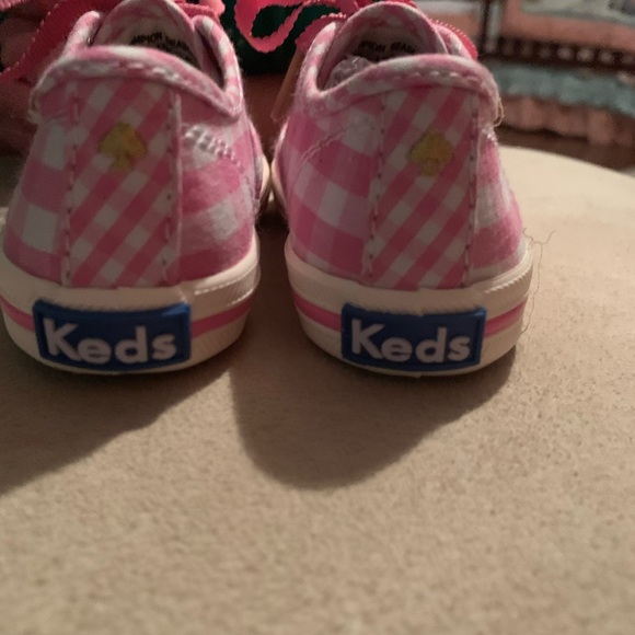 Pink Checkered Kate Spade Keds - Picture 2 of 4